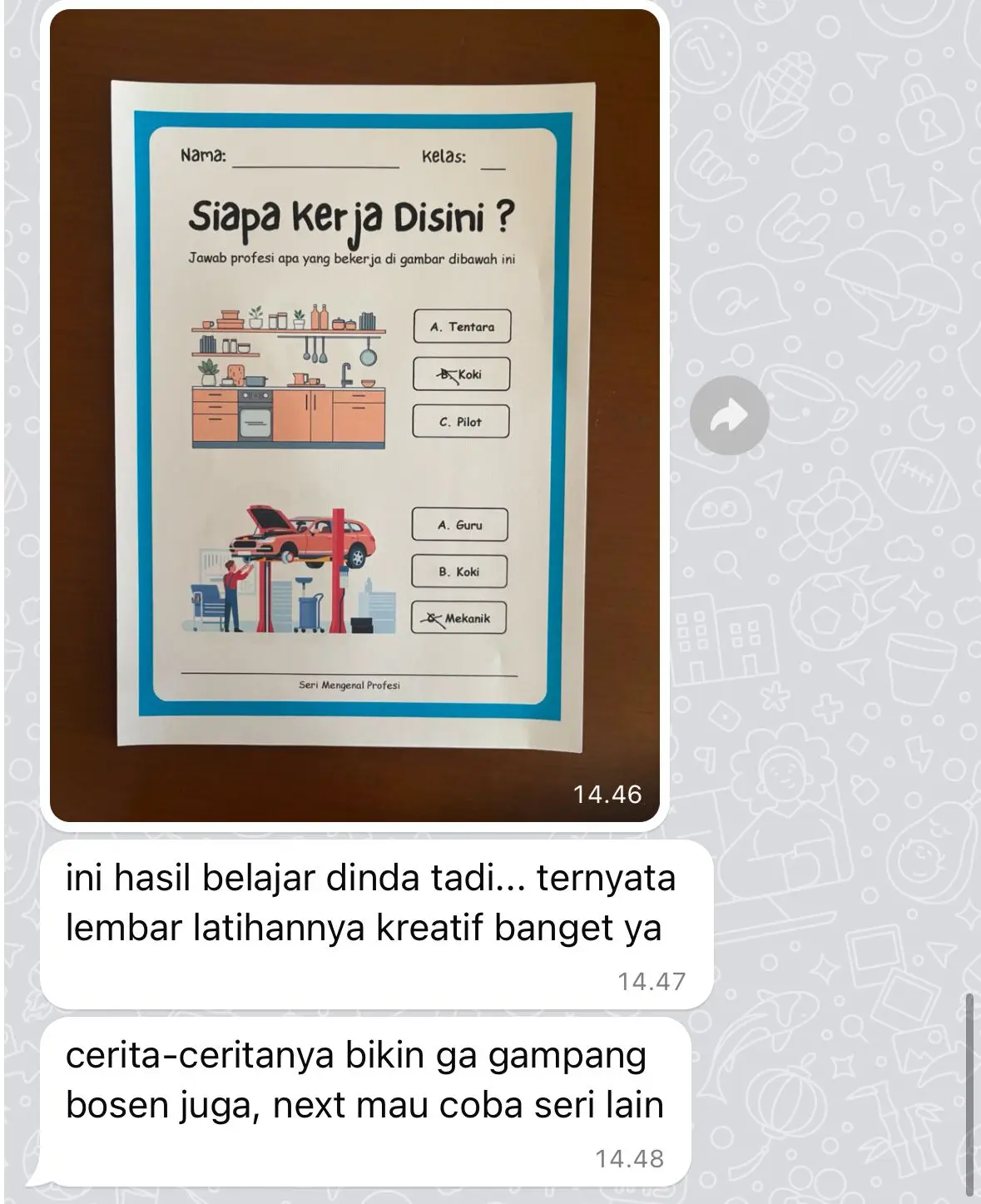 Screenshot WhatsApp Rina.